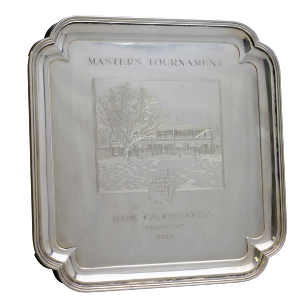 Mark Calcavecchias 1988 Masters Tournament Runner-Up Sterling Silver Engraved Salver