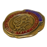 1913 US Amateur Championship at Garden City GC Contestant Badge - Jerome Travers Winner