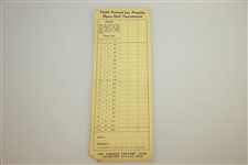 1935 Los Angeles Open Scorecard - Vic Ghezzi Win