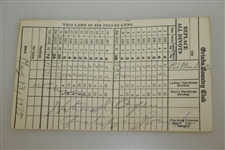 Rod Munday's 1935 US Open Winning Qualifying Scorecard - Orinda Country Club