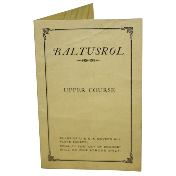 Rod Mundays 1936 US Open at Baltusrol Scorecard 