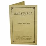 Rod Mundays 1936 US Open at Baltusrol Scorecard 