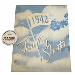 1942 Tam O Shanter Program and Contestant Badge- Byron Nelson Winner