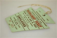 1951 PGA Championship at Oakmont C.C. Employee Series Ticket - Sam Snead Win