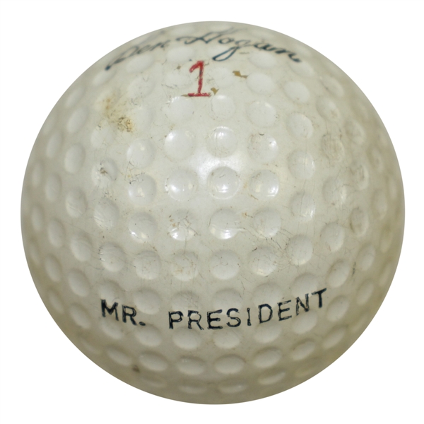 Dwight D Eisenhowers Personal "Mr President" Ben Hogan Golf Ball