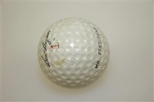 Dwight D Eisenhower's Personal Mr President Ben Hogan Golf Ball