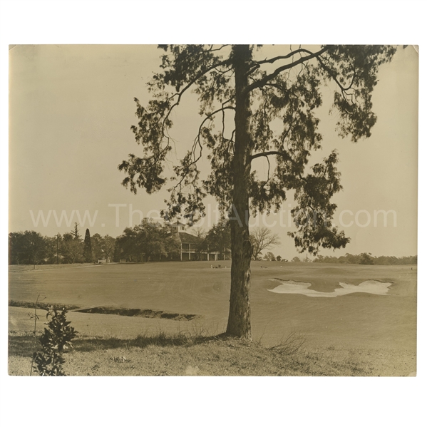 Early 1930s Augusta National Golf Club Original Photo of The Clubhouse & 18th Hole