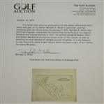 Ford Motor Co. Golf Club / Dearborn CC Original Photo of Drainage Plan