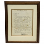 Augusta Nat. Letterhead Dated 1935 - G.M. PJA Berckmans to Course Engineer w/Significant Turf Content JSA ALOA