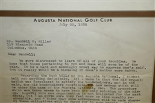 Augusta Nat. Letterhead Dated 1935 - G.M. PJA Berckmans to Course Engineer w/Significant Turf Content JSA ALOA