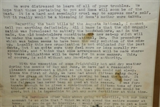 Augusta Nat. Letterhead Dated 1935 - G.M. PJA Berckmans to Course Engineer w/Significant Turf Content JSA ALOA
