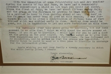 Augusta Nat. Letterhead Dated 1935 - G.M. PJA Berckmans to Course Engineer w/Significant Turf Content JSA ALOA