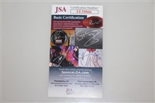 Dustin Johnson Signed 2016 US Open at Oakmont Embroidered Flag JSA #EE39866