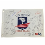 2019 US Open at Pebble Beach Field Signed Flag w/ Gary Woodland Beckett #G92989