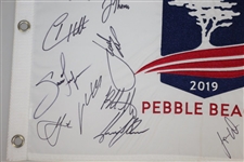 2019 US Open at Pebble Beach Field Signed Flag w/ Gary Woodland Beckett #G92989