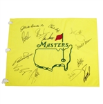 Masters Undated Embroidered Flag Signed by 13 Champs JSA ALOA