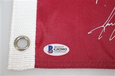 2019 US Open at Pebble Beach Field Signed Flag Beckett #G92993