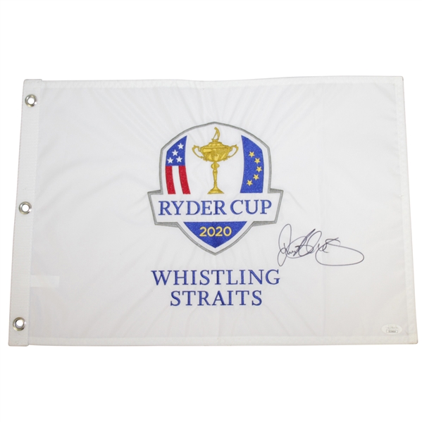 Rory McIlroy Signed 2020 Ryder Cup at Whistling Straits Embroidered Flag JSA #EE39824