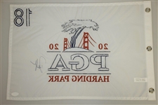 Dustin Johnson Signed 2020 PGA Championship at Harding Park Embroidered Flag JSA #EE39842