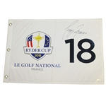 Tony Finau Signed 2018 Ryder Cup Flag at LE Golf National Flag JSA #EE39862