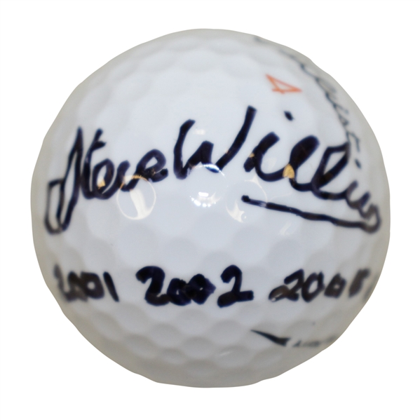 Steve Williams Signed Classic Masters Logo Ball w/ Yrs Won JSA #FF47791