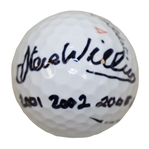 Steve Williams Signed Classic Masters Logo Ball w/ Yrs Won JSA #FF47791