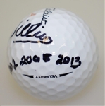 Steve Williams Signed Classic Masters Logo Ball w/ Yrs Won JSA #FF47791