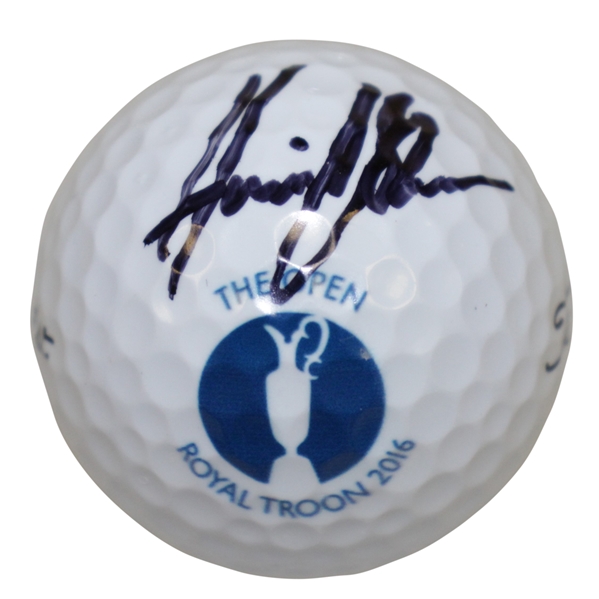 Henrik Stenson Signed 2016 Open Championship at Royal Troon Ball PSA #AE50017