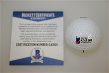 Justin Thomas Signed 2017 PGA Championship at Quail Hollow Logo Ball Beckett #G43101