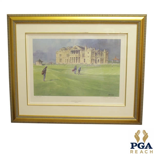 The Eighteenth At St. Andrews Artists Proof Print Signed Robert Wade "For World Golf Hall of Fame"