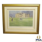The Eighteenth At St. Andrews Artists Proof Print Signed Robert Wade "For World Golf Hall of Fame"