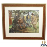 Original The Old Apple Tree Gang by Leland R. Gustavson Watercolor Painting
