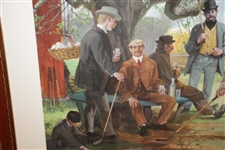 Original 'The Old Apple Tree Gang' by Leland R. Gustavson Watercolor Painting