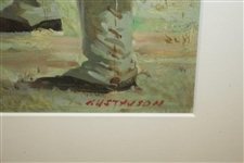Original 'The Old Apple Tree Gang' by Leland R. Gustavson Watercolor Painting