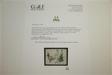 1901 Golfing Couple w/ Caddies Print by Howard Chandler Christy