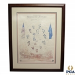 1999 Ryder Cup at The Country Club Brookline United States Team Signed Poster JSA ALOA