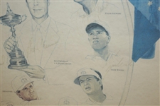 1999 Ryder Cup at The Country Club Brookline United States Team Signed Poster JSA ALOA