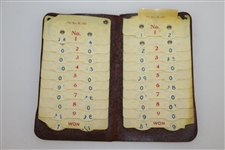 Pat. Nov. 26, 1901 Leather Golf Score Keeper with Golf Bag & Clubs - Crist Collection