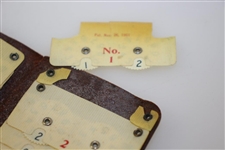 Pat. Nov. 26, 1901 Leather Golf Score Keeper with Golf Bag & Clubs - Crist Collection
