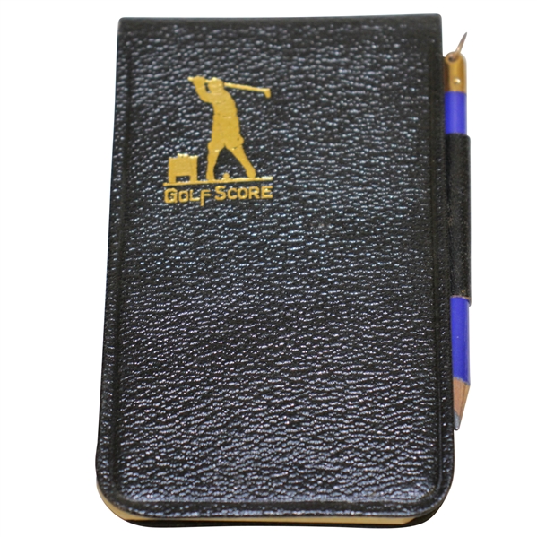 Classic Golf Score Keeper with back-Swing Golfer & Sand Tee Box Depiction - Crist Collection