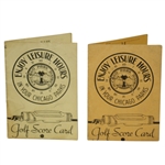 Two Vintage Chicago Park District Enjoy Leisure Hours Golf Scorecards - Crist Collection