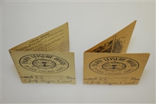 Two Vintage Chicago Park District 'Enjoy Leisure Hours' Golf Scorecards - Crist Collection