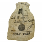 Vintage "Its Wilson" Today in Golf Tees in Canvas Bag - Crist Collection