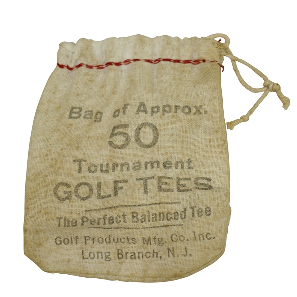Vintage "The Perfect Balanced Tee" Golf Tee Canvas Bag - Long Branch - Crist Collection