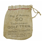 Vintage "The Perfect Balanced Tee" Golf Tee Canvas Bag - Long Branch - Crist Collection