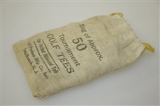Vintage The Perfect Balanced Tee Canvas Golf Tee Bag with Tees - Crist Collection