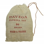 Vintage "Davega Florida Tee" Canvas Golf Tee Bag with Tees - Crist Collection