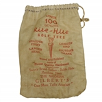 Vintage "Rite-Hite Genuine Golf Tees" Canvas Tee Bag with Tees - Gilberts - Crist Collection