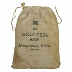 Vintage "100 Red Montgomery Ward" Canvas Tee Bag with Tees - Crist Collection