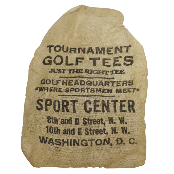 Vintage "Sport Center - Golf Headquarters" Canvas Tee Bag with Tees - Crist Collection